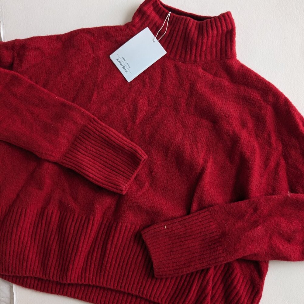 Mockneck Red Turtle Neck